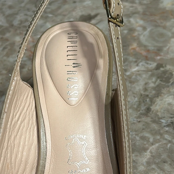 Anthropologie shoes women NEW! Slingback kitten heel Aurora warm taupe gold.7.5 - Picture 10 of 16